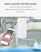 Wofea Wifi wykrywacz wody 80 DB dźwięk alarmu Tuya inteligentne życie wyciek wody czujnik powodzi lub 433mhz wykrywacz wody 1527 typ 4